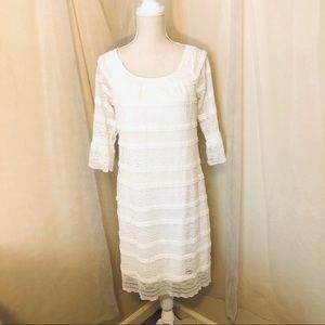 RABBIT RABBIT RABBIT Ivory Lace Tea Length Dress